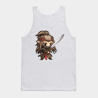 Anime Samurai Elf Chibi 2 Tank Top